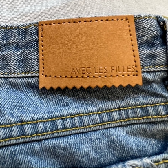 AVEC LES FILLES Women’s Distressed Straight Leg Jeans, Size 26 - Picture 8 of 9